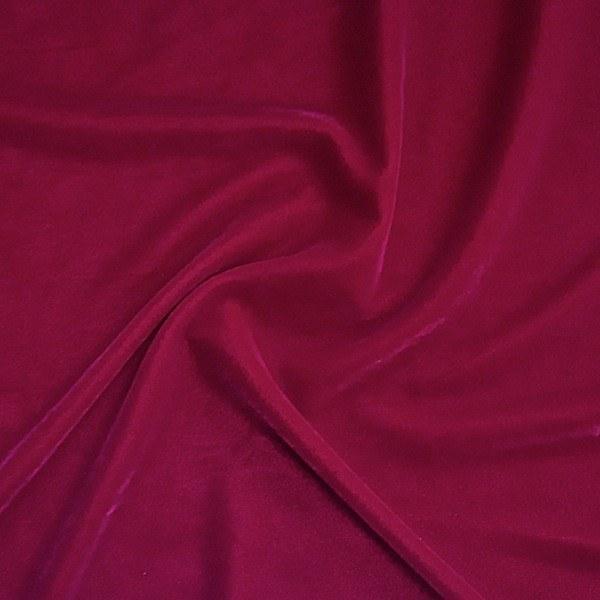 Micro Velvet Rod Pocket Curtains - Magenta - Image 3