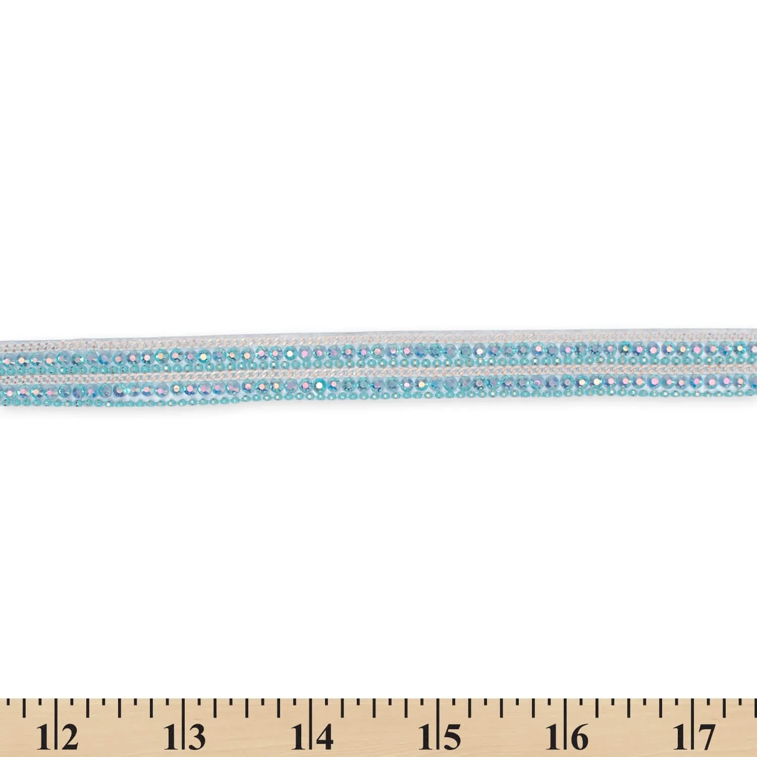 Multi Chain Geometric Diamond Resin Rhinestone Iron On Trim - Image 7
