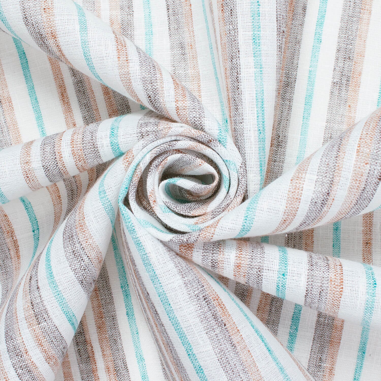 Multi Stripe Polyester Cotton Linen-Look - Image 9