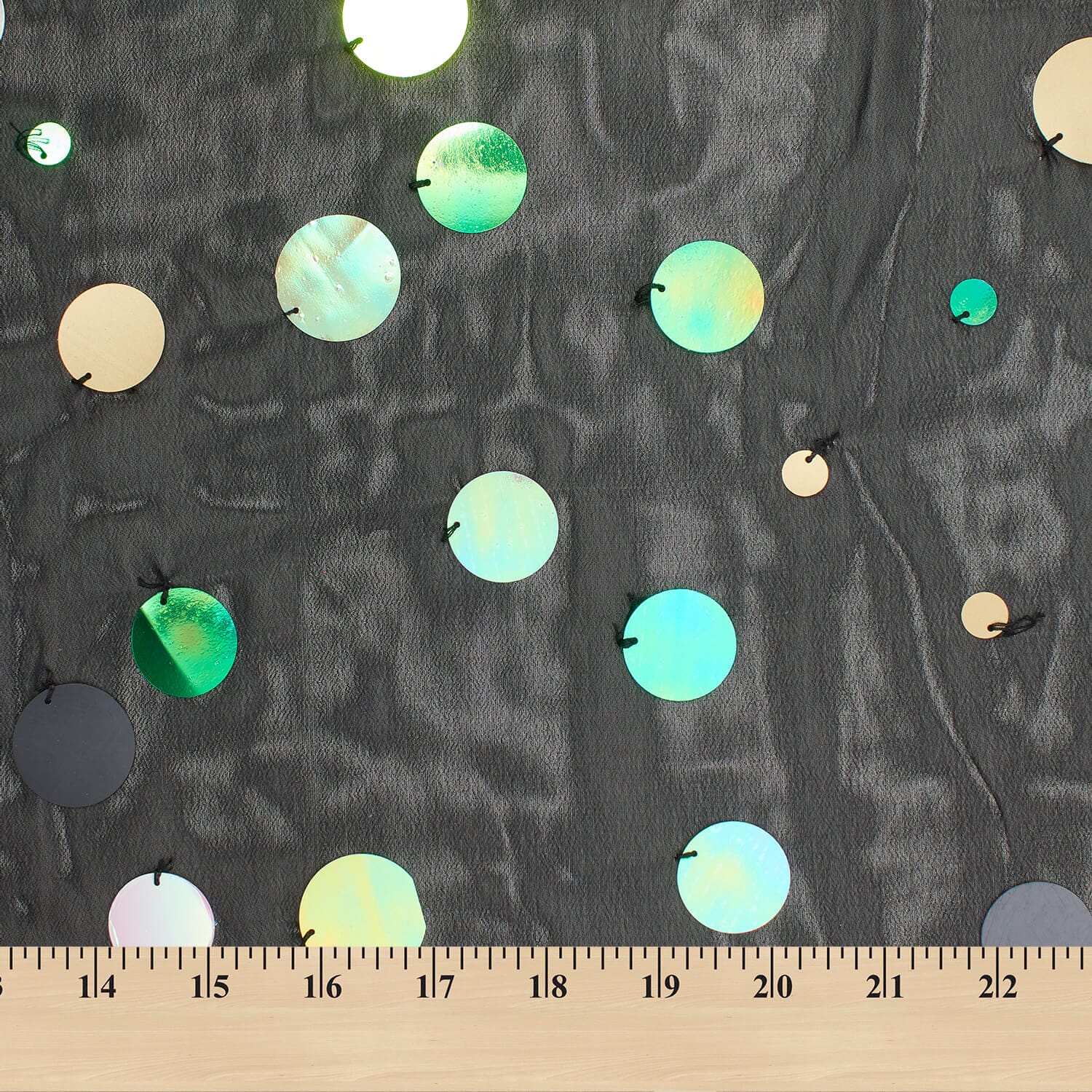 Multicolor Holographic Paillette Sequin on Mesh Fabric - Image 7