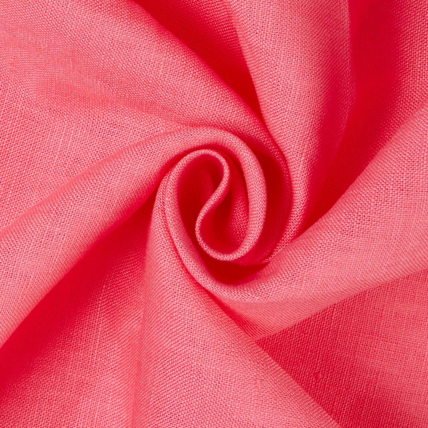 Yorkshire Natural Linen Rod Pocket Curtains - Coral - Image 3