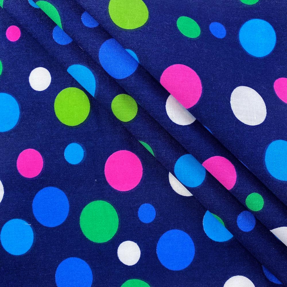 Navy Party Dot Print Broadcloth - Image 2