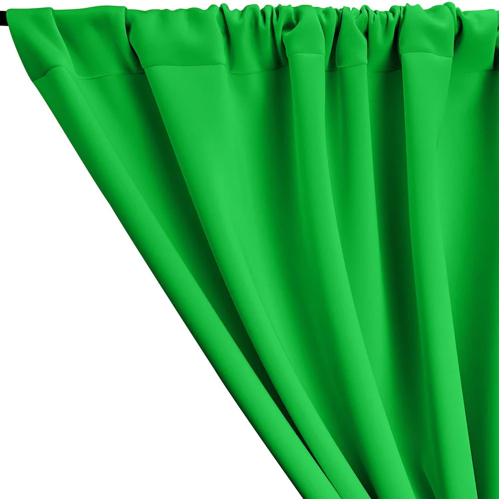 Neoprene Scuba Rod Pocket Curtains - Apple - Image 2