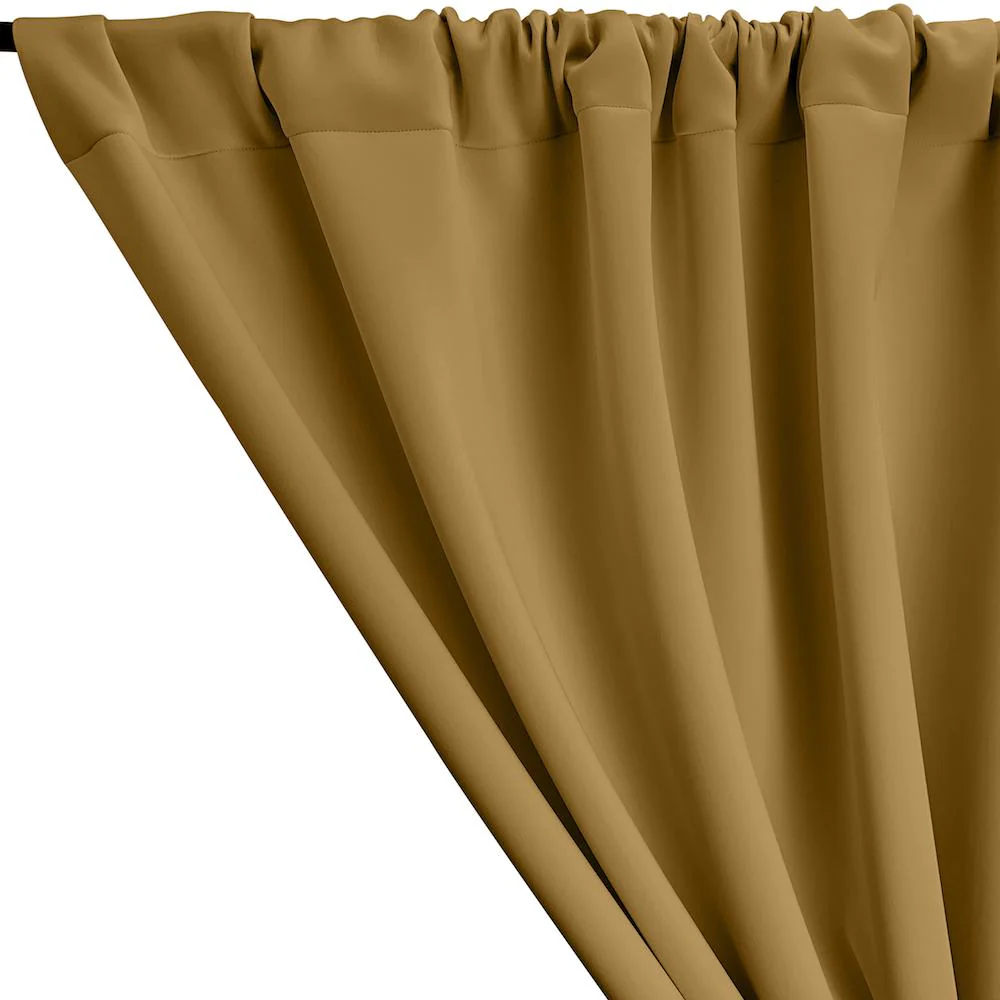 Neoprene Scuba Rod Pocket Curtains - Khaki - Image 2