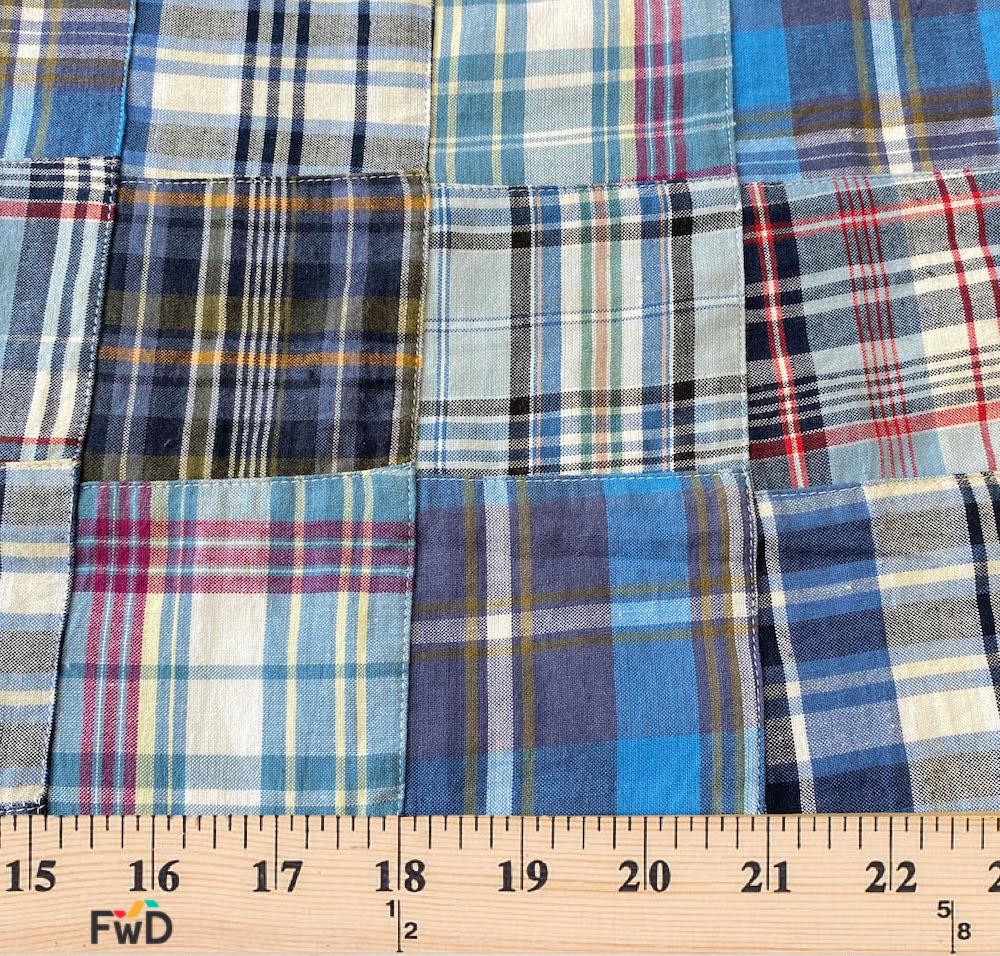 Patchwork Nantucket Madras Plaid Fabric - George - Image 4