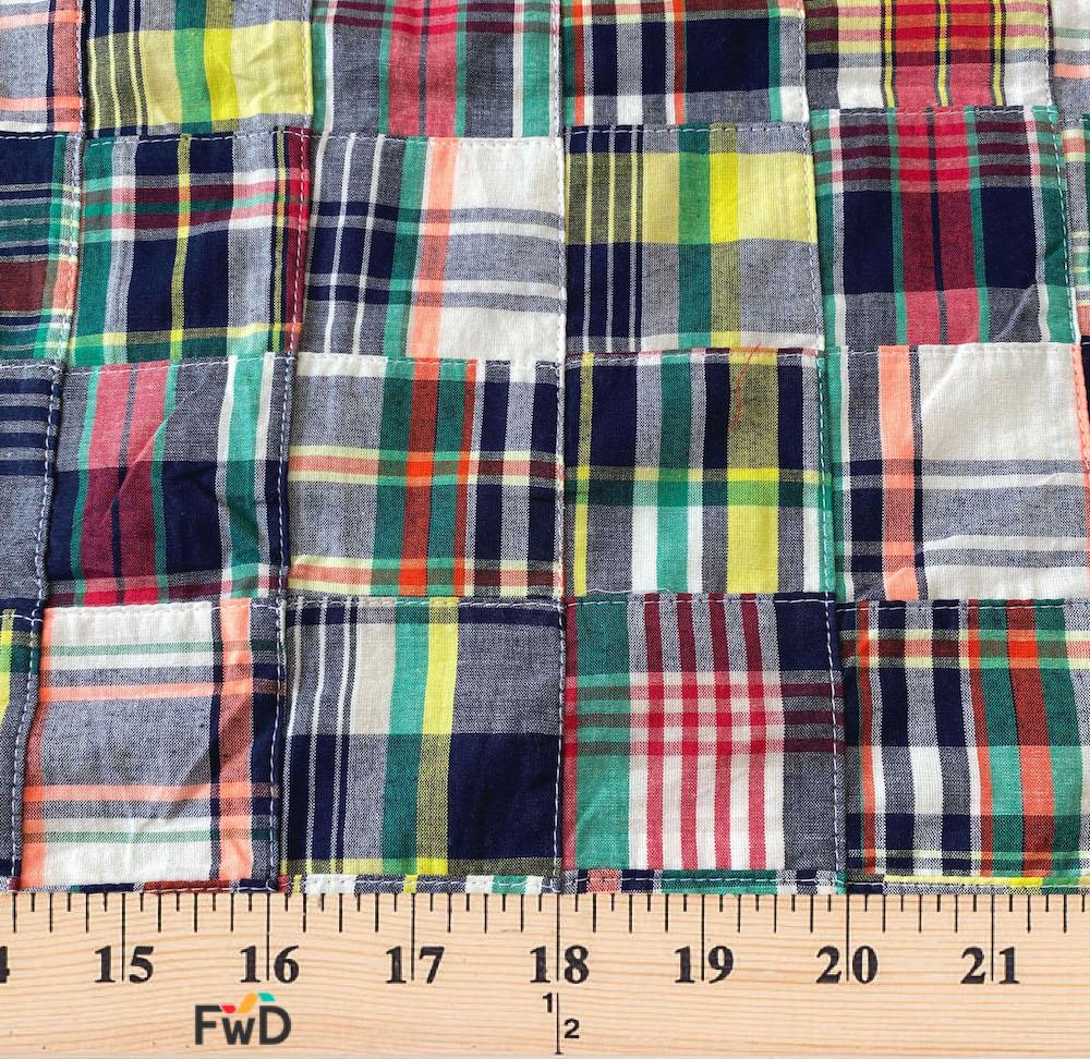 Patchwork Nantucket Madras Plaid Fabric - Julian - Image 4
