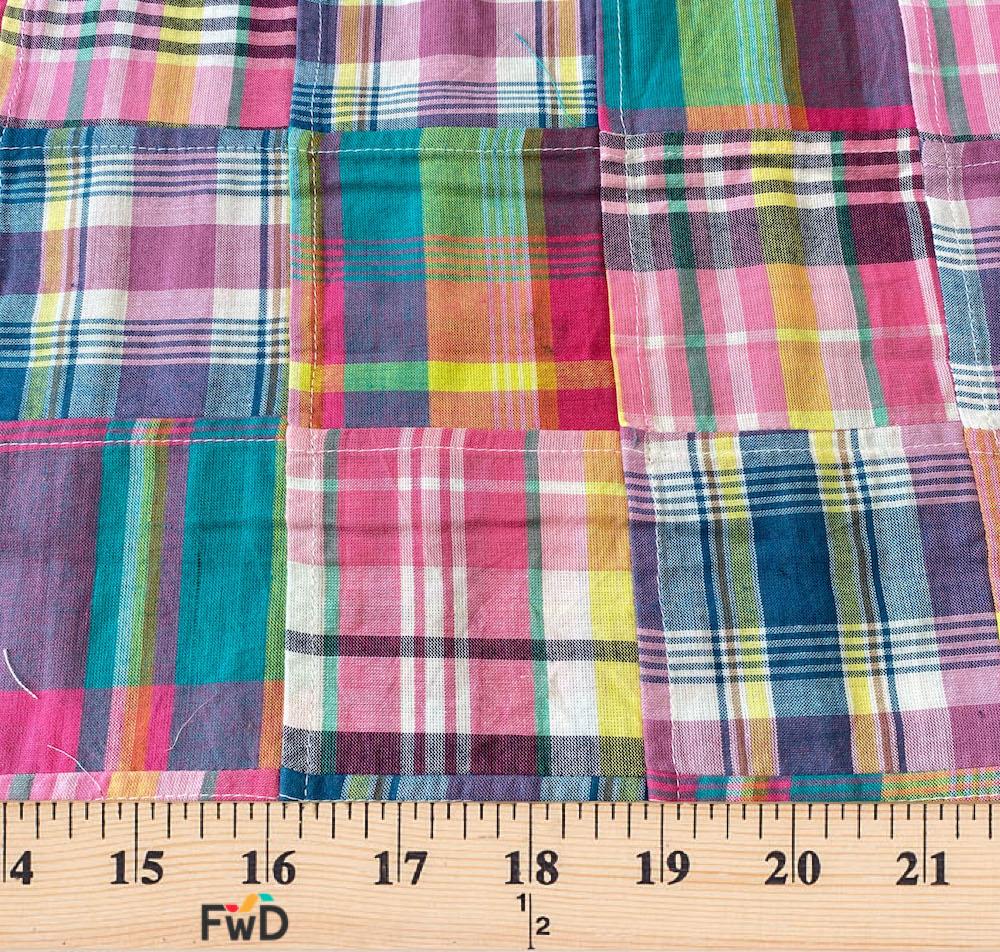 Patchwork Nantucket Madras Plaid Fabric - Mallory - Image 4