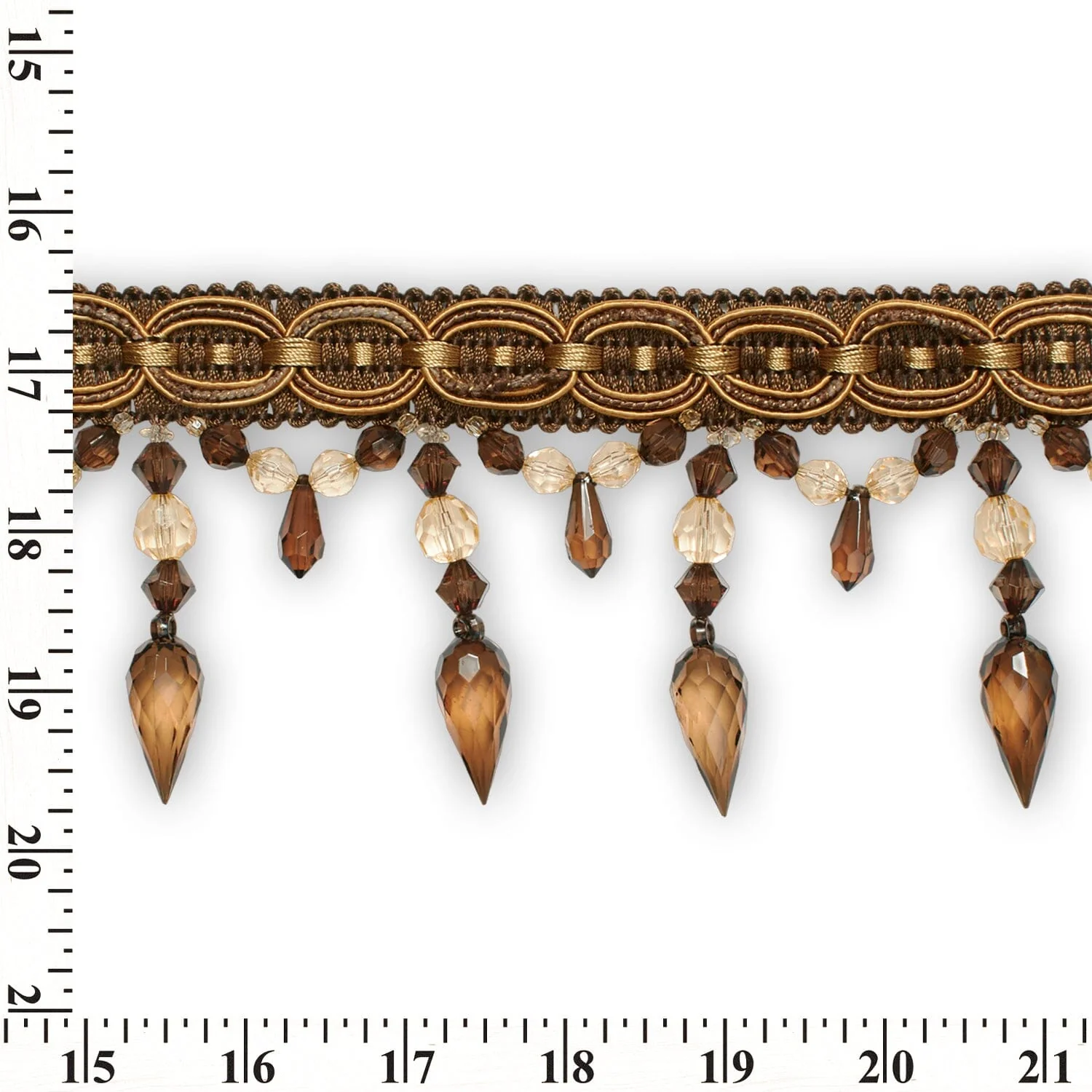 Pear Drop Beaded Rhinestone Tassel Fringe Trim - Image 19