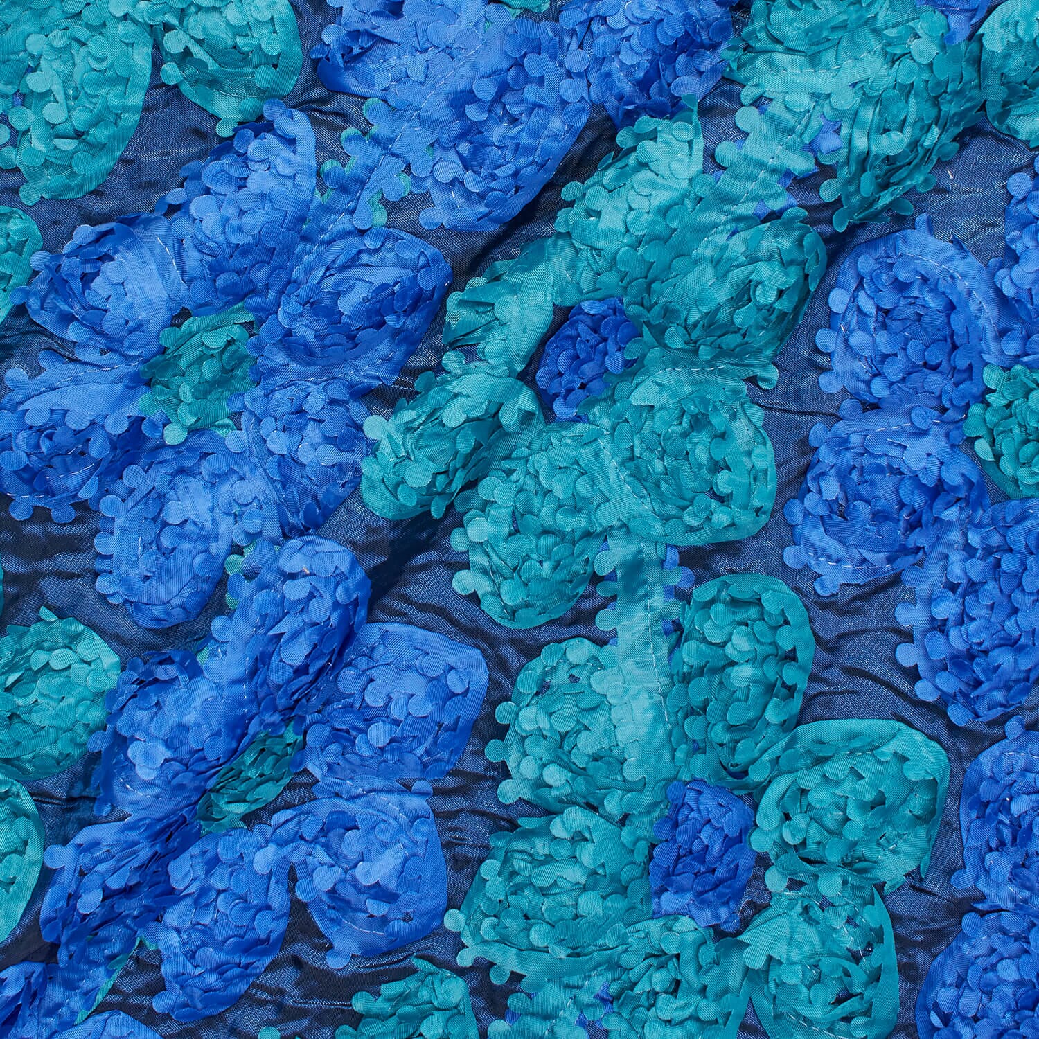 Pinked Edge Taffeta Rosette On Mesh - Image 2