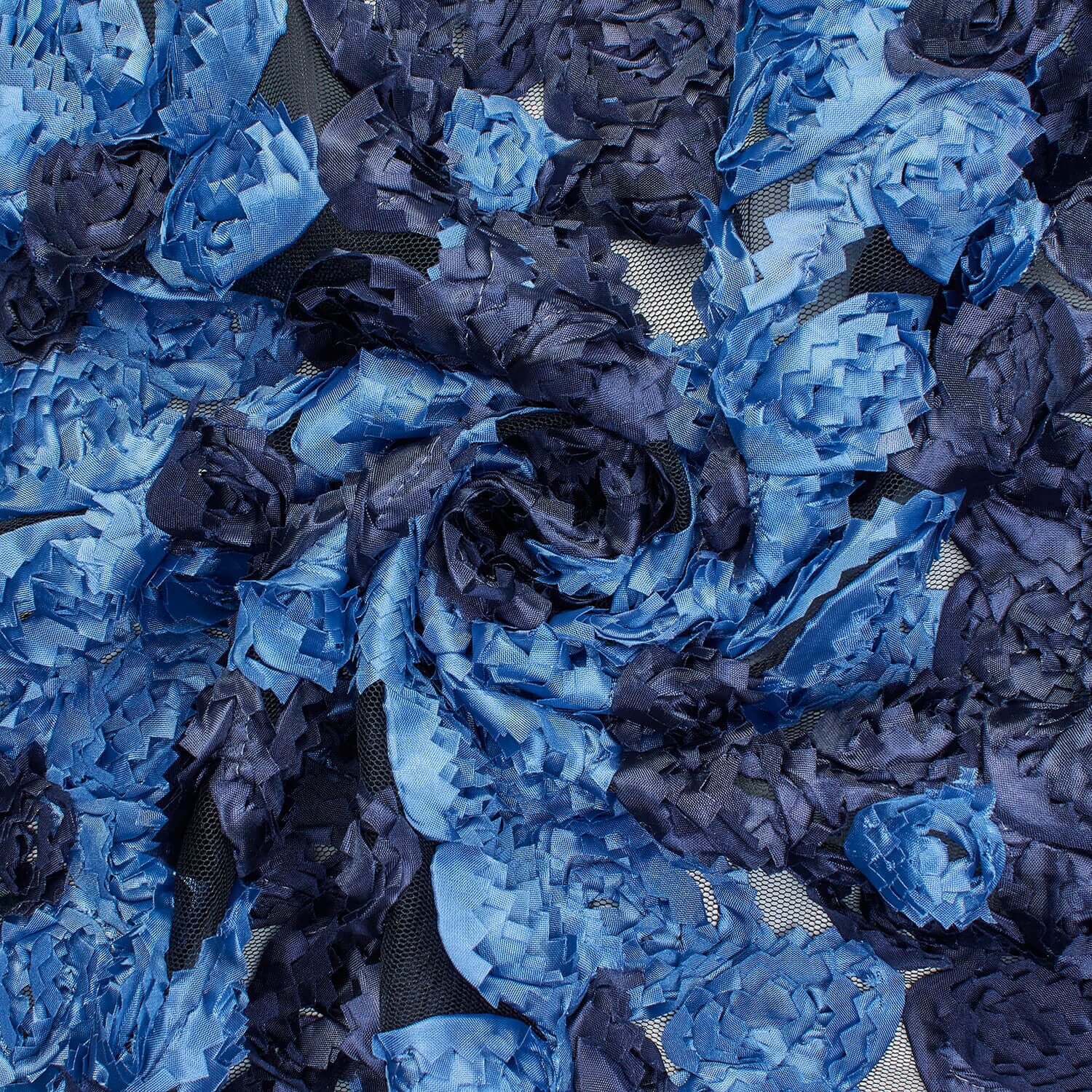 Pinked Edge Taffeta Rosette On Mesh - Image 6