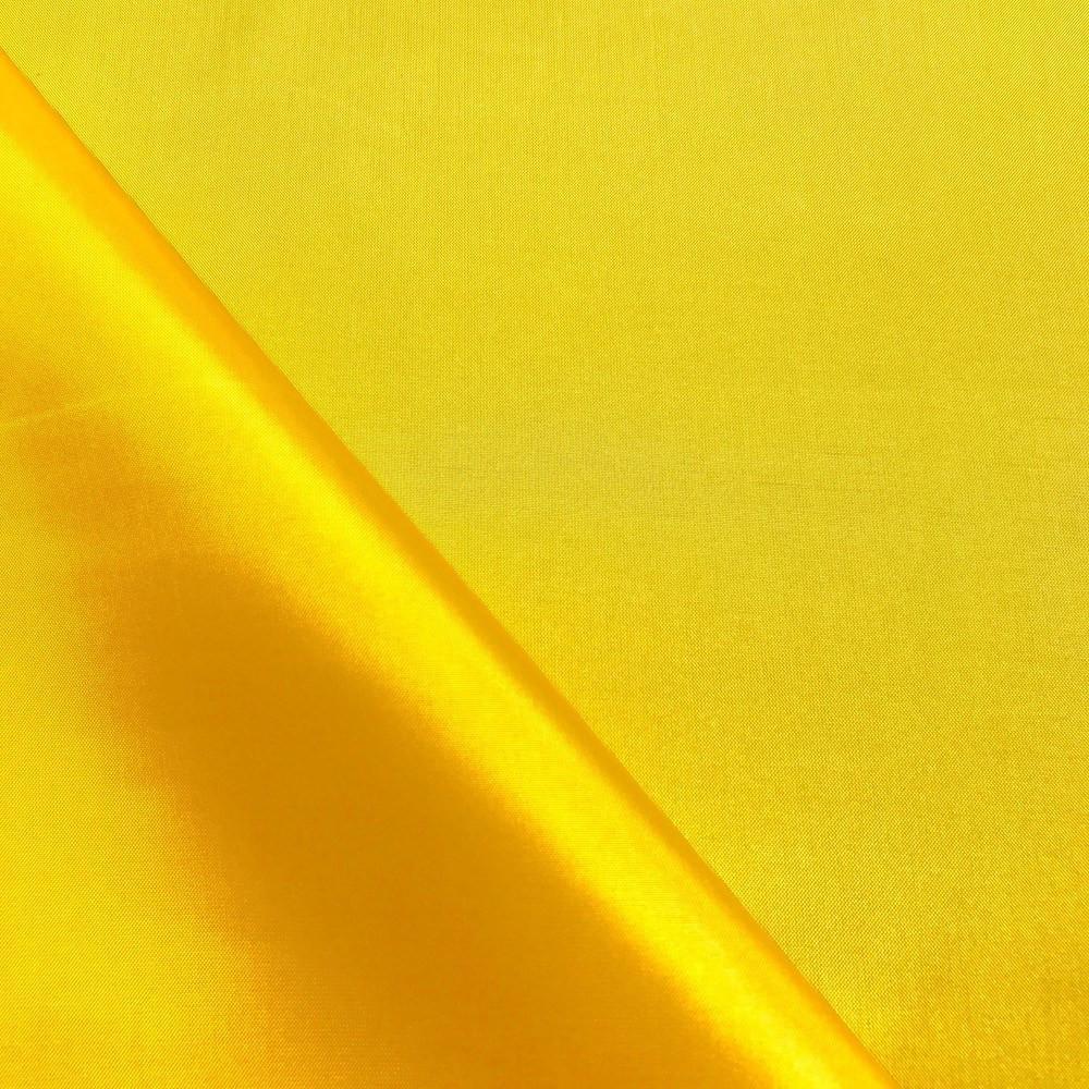 Poly China Silk Lining Rod Pocket Curtains - Sunflower Yellow - Image 3