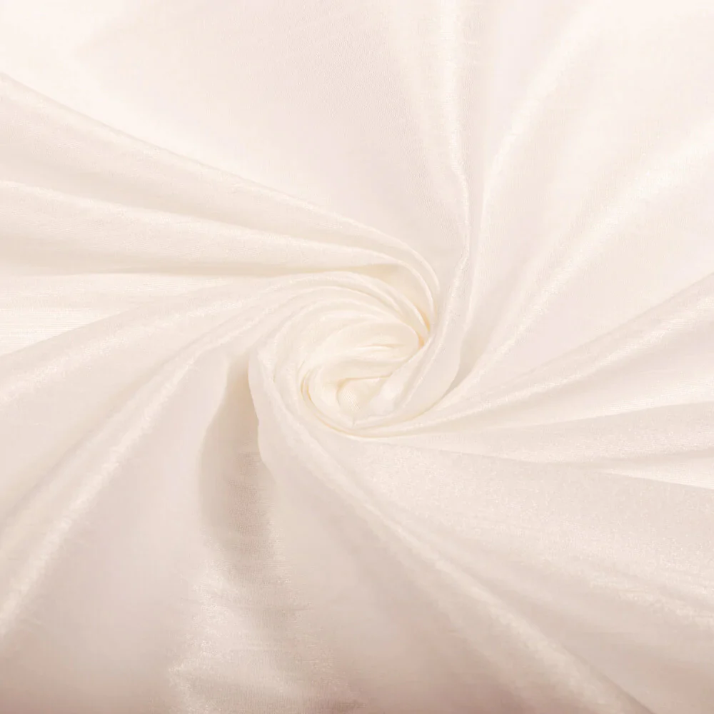 Polyester Dupioni Rod Pocket Curtains (All Colors Available) - Off White - Image 3