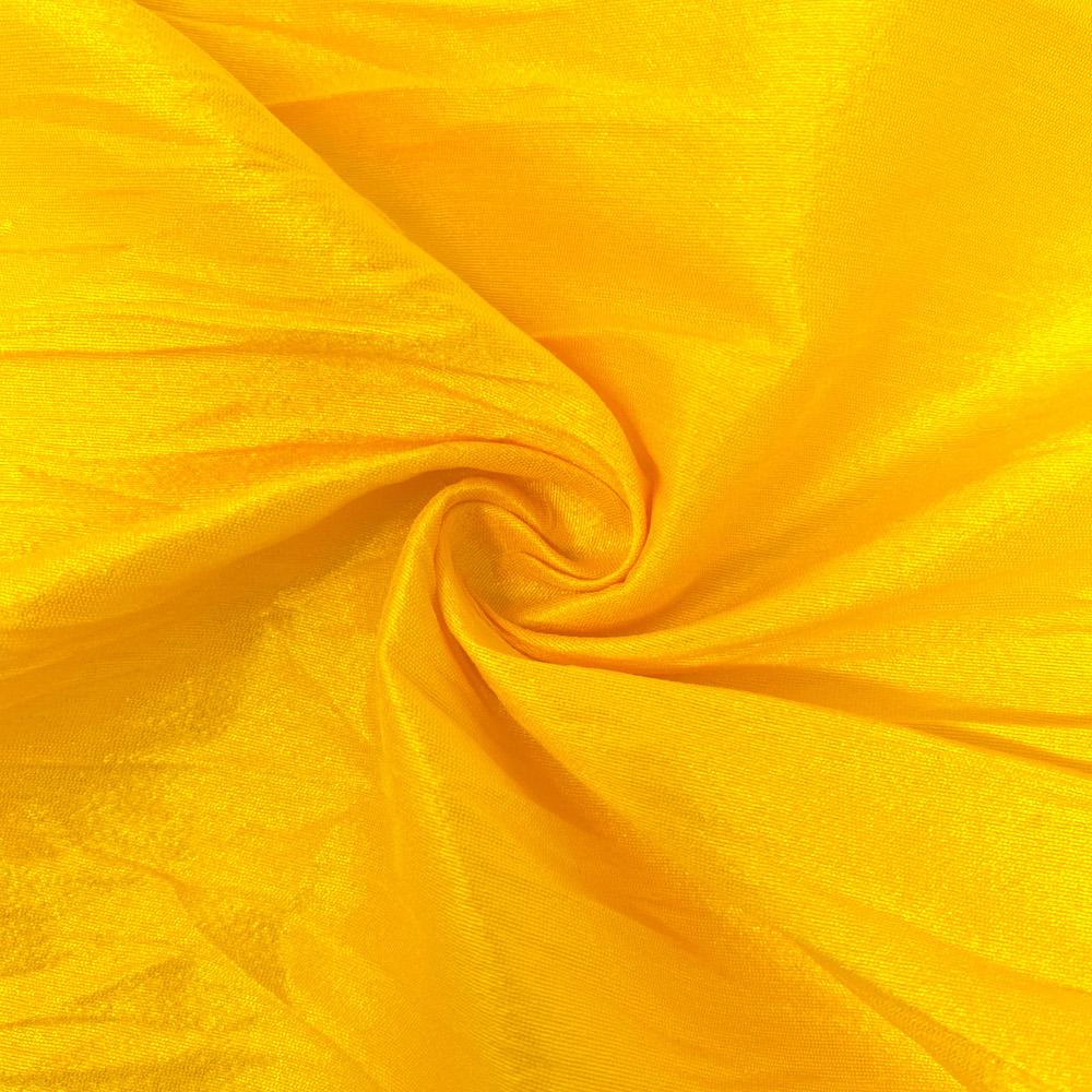 Polyester Dupioni Rod Pocket Curtains - Bright Yellow 3 - Image 3