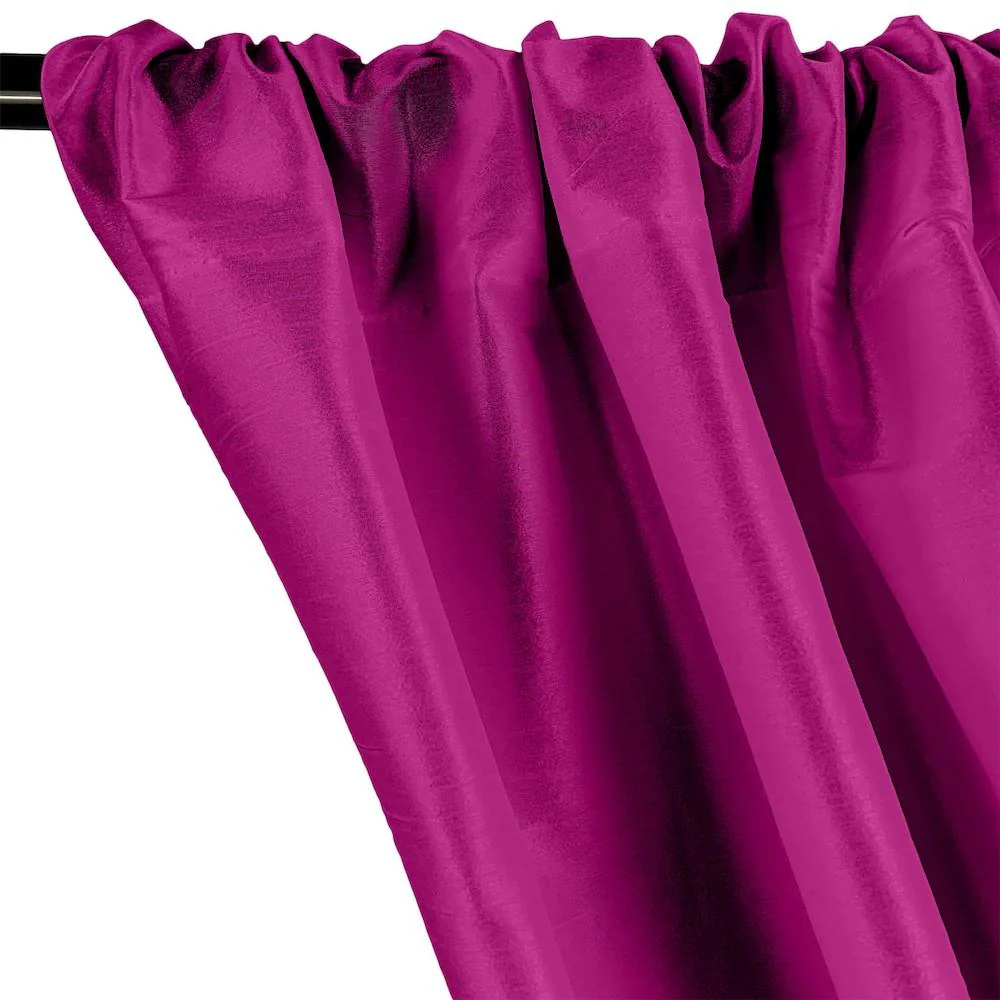 Polyester Dupioni Rod Pocket Curtains - Violet 33 - Image 2