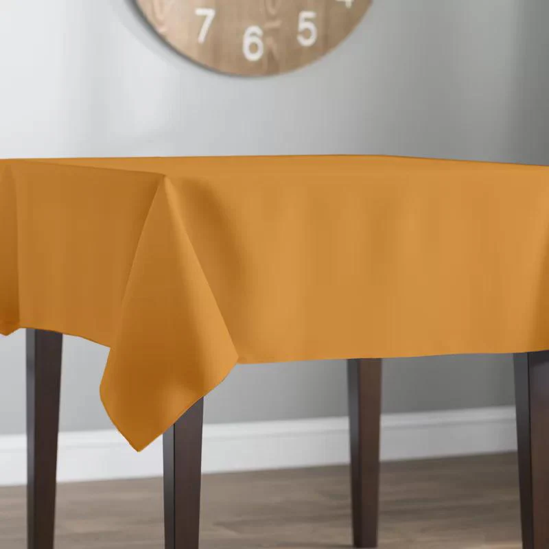 Polyester Poplin Rectangular Table Cloth Covers (60 Inch) - Mist Gold - Image 2