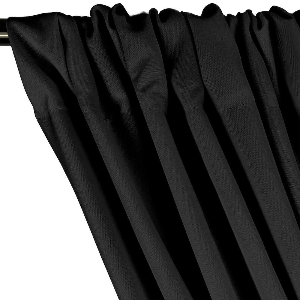 Polyester Poplin Rod Pocket Curtains (60 Inch) - Black - Image 2