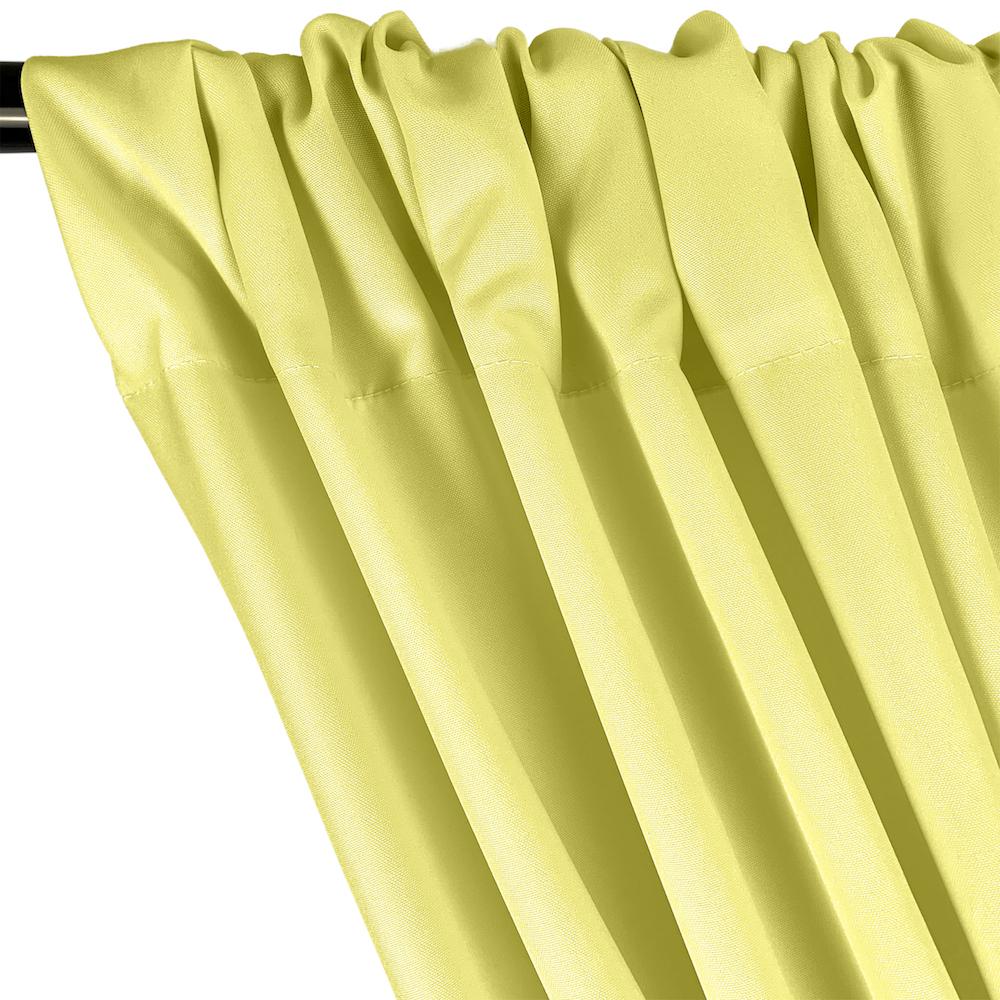 Polyester Poplin Rod Pocket Curtains (60 Inch) - Yellow - Image 2