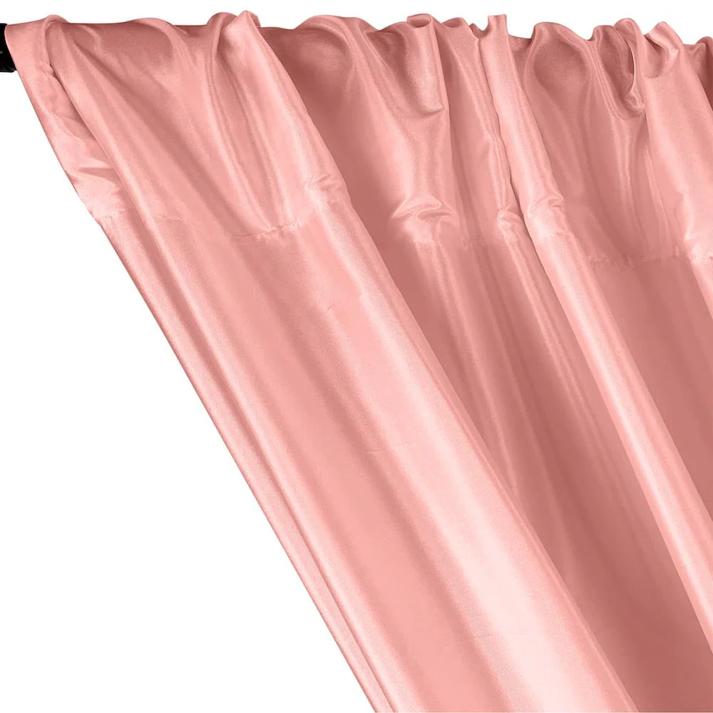 Polyester Taffeta Lining Rod Pocket Curtains - Pink - Image 2
