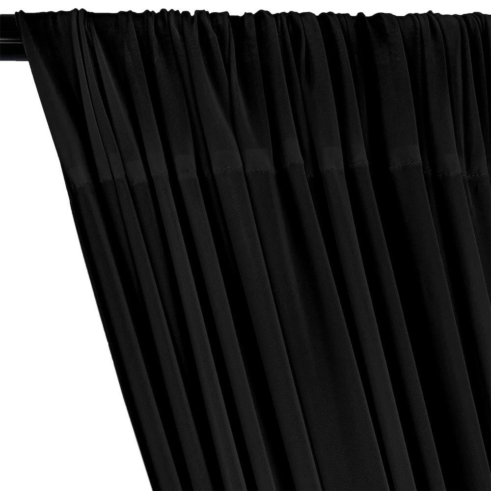 Power Mesh Rod Pocket Curtains - Black - Image 2