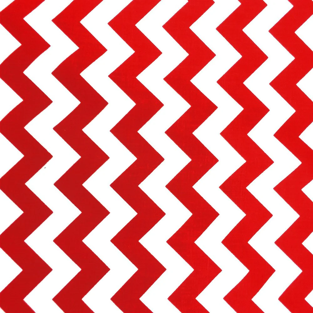Red Classic Chevron Printed Cotton - Image 2