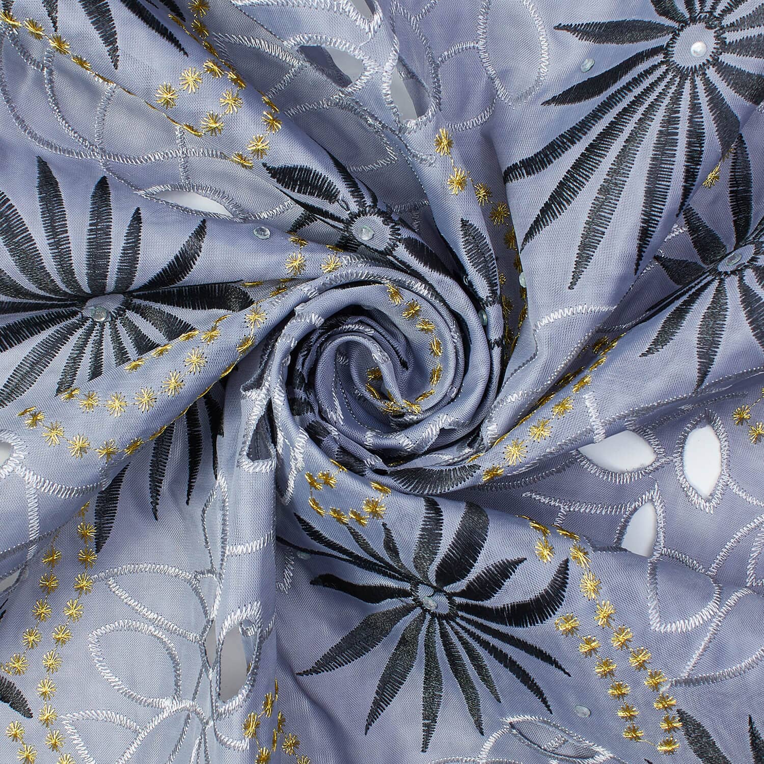 Rhinestone Solar Embroidery On Double Mesh - Image 3