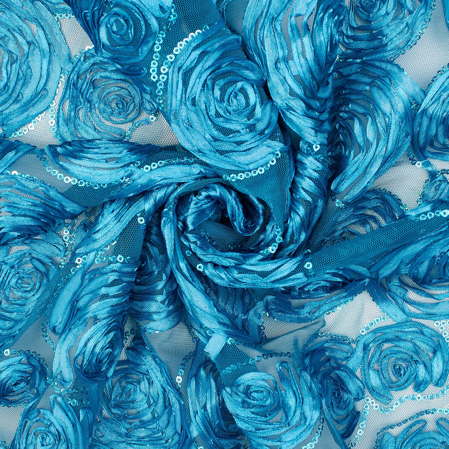 Ribbon Rosette With Sequins On Mesh - Image 3
