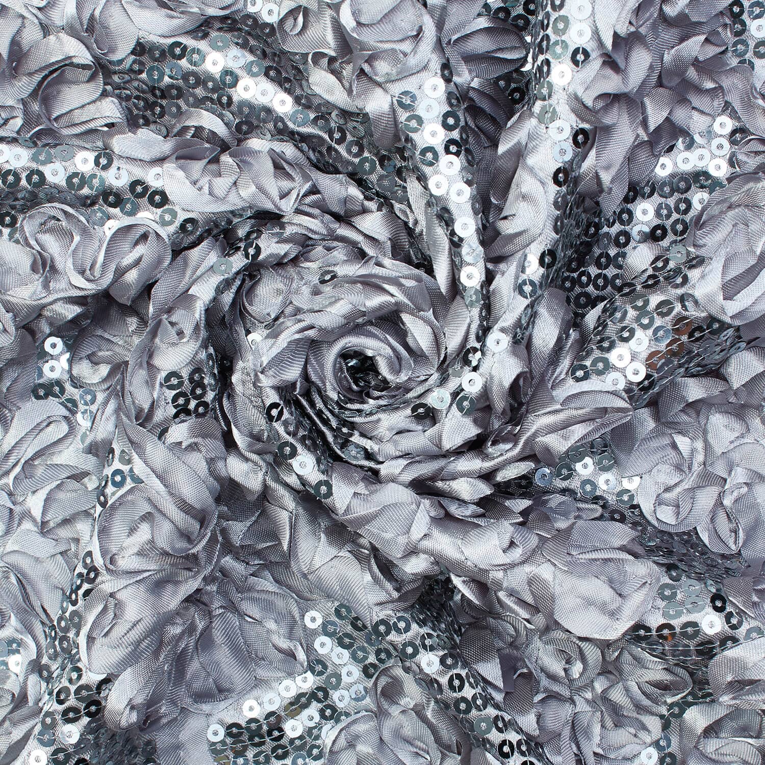 Ribbon Sequins Rosette On Satin - Image 2