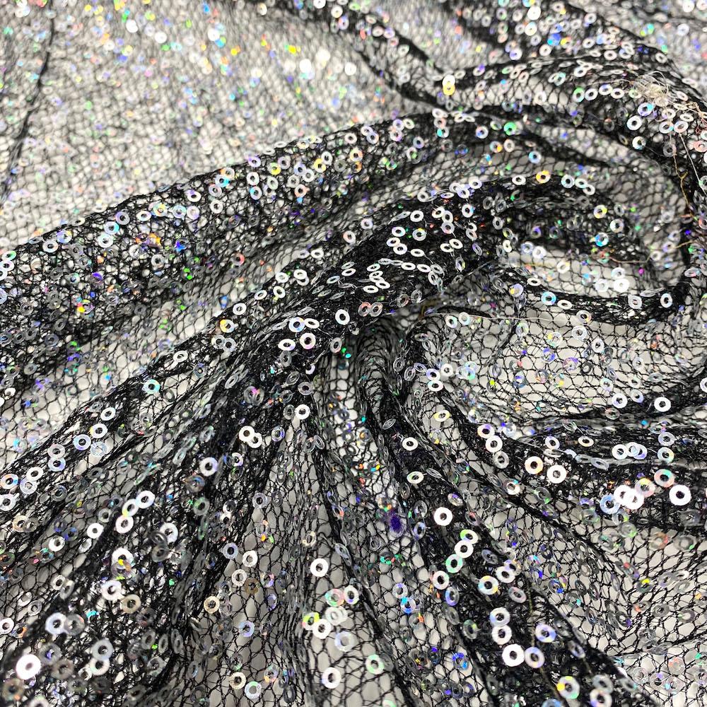 Scattered Micro Sequins on Chemical Mesh - Image 23