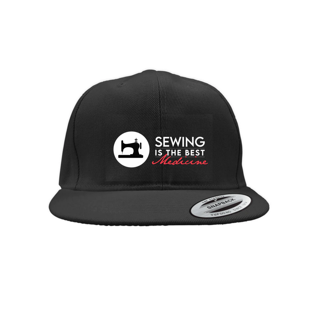 Sewing Is The Best Medicine Snapback Cap - Image 2