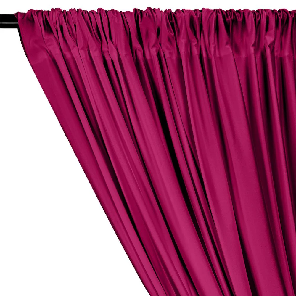 Shiny Milliskin Rod Pocket Curtains - Magenta - Image 2