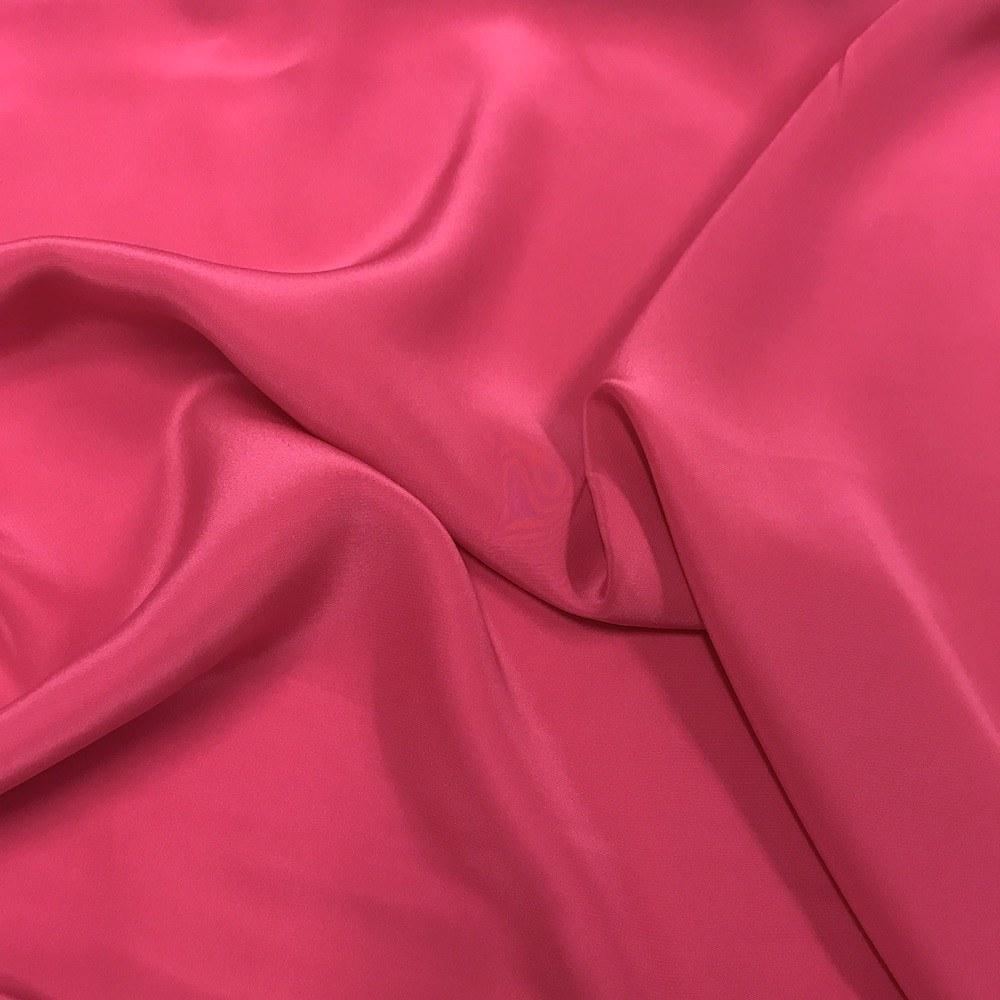 Silk Charmeuse Rod Pocket Curtains - Fuchsia - Image 3