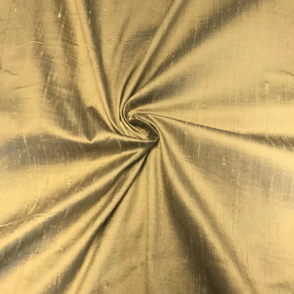 Silk Dupioni (54 Inch) Rod Pocket Curtains -  Metallic Gold - Image 3