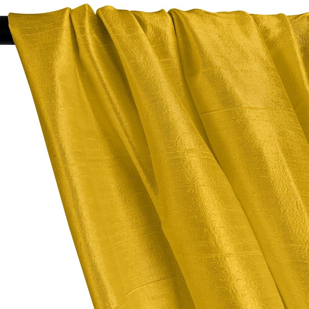 Silk Dupioni (54 Inch) Rod Pocket Curtains - Yellow - Image 2