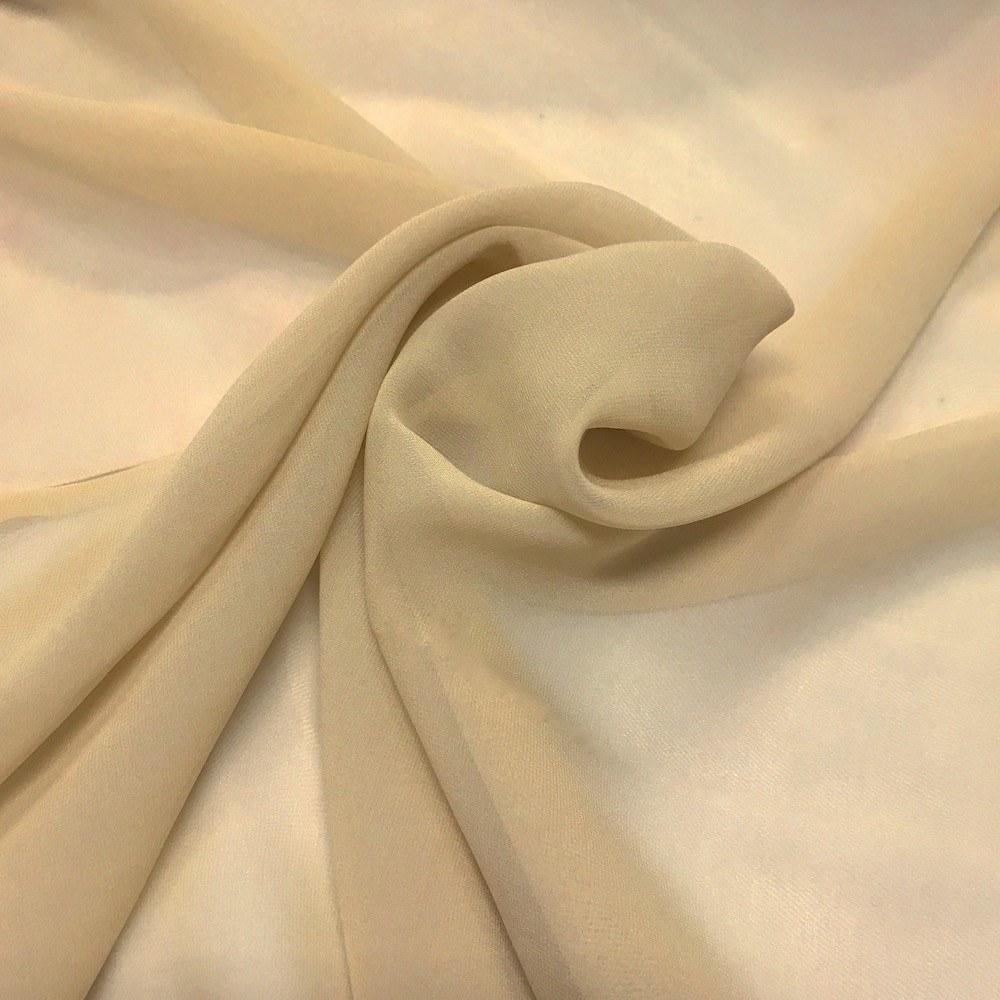 Silk Georgette Chiffon Rod Pocket Curtains - Taupe - Image 3