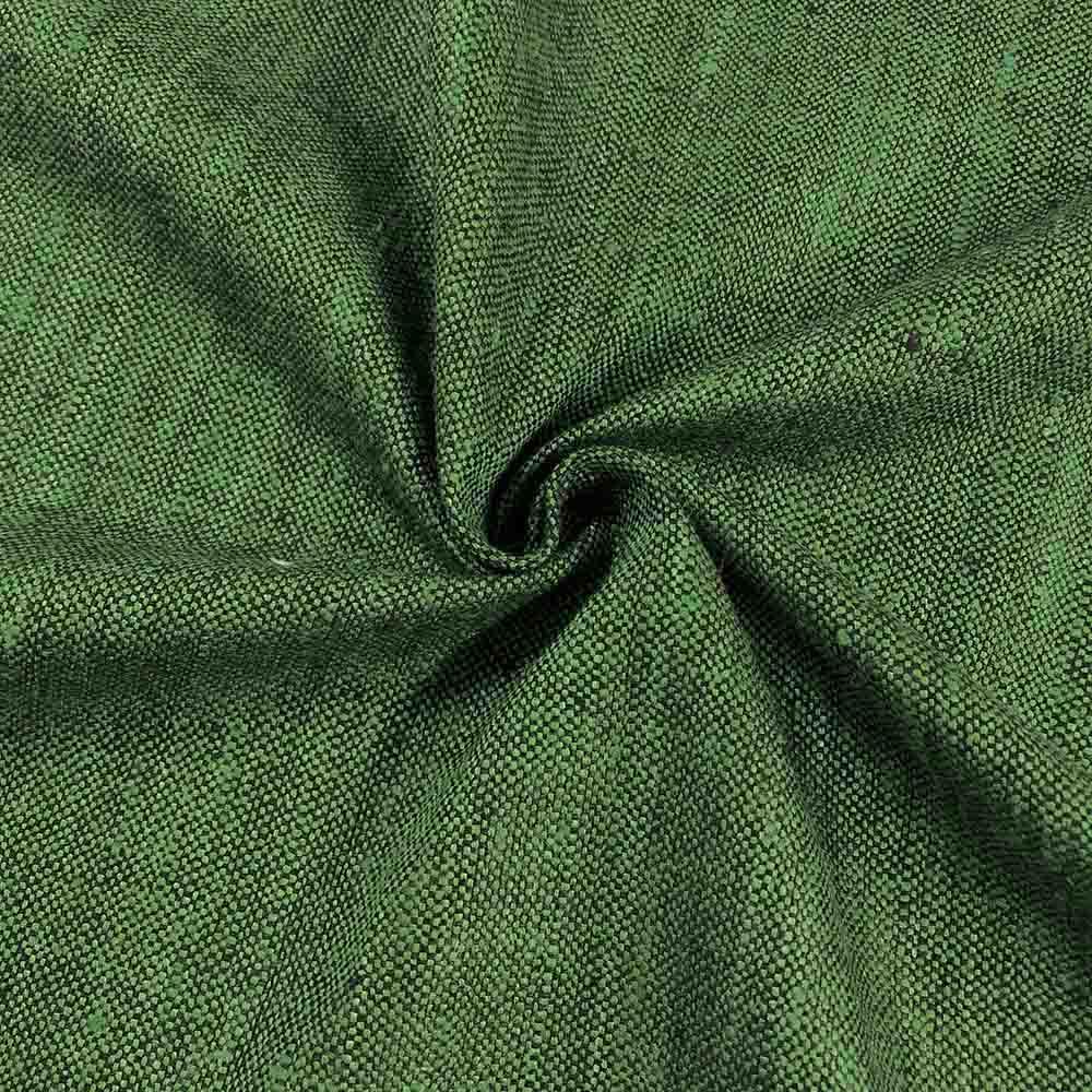 Silk Linen Matka Rod Pocket Curtains - Emerald - Image 3