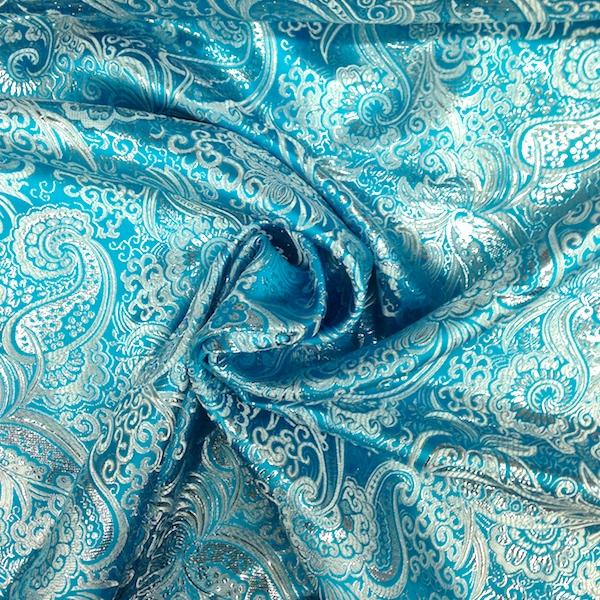 Silver Paisley Metallic Brocade - Image 22