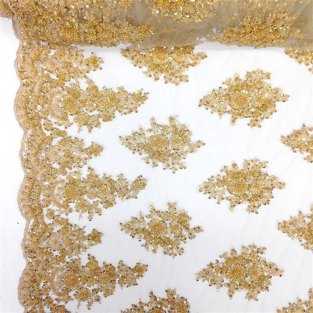 Spruce Bridal Lace Beaded Fabric - Image 29