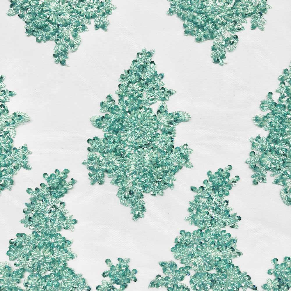 Spruce Bridal Lace Beaded Fabric - Image 36