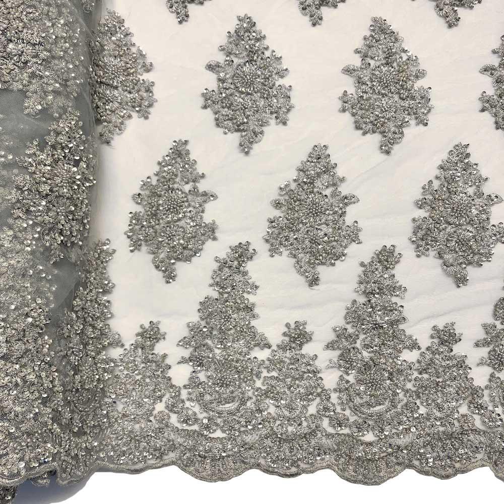 Spruce Bridal Lace Beaded Fabric - Image 40