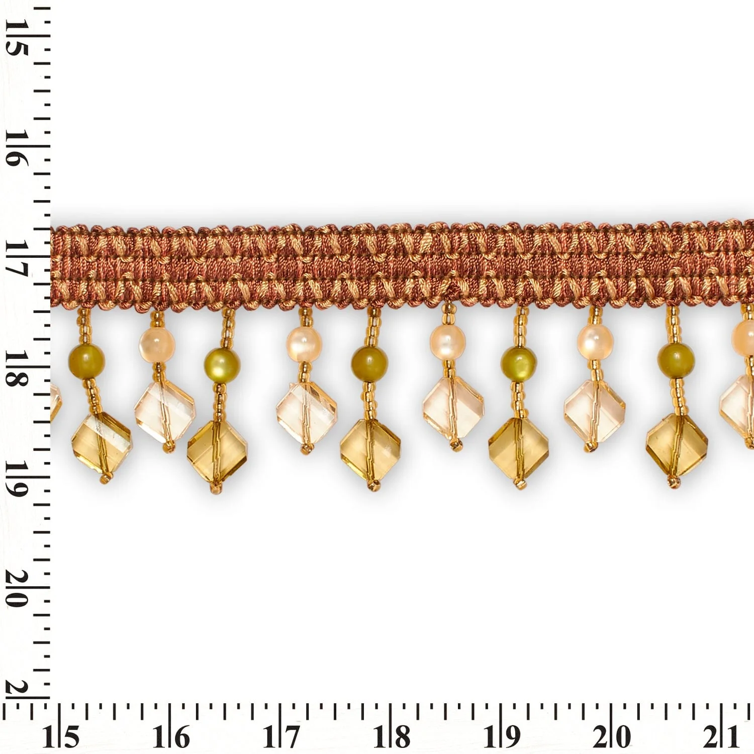 Square Beaded Rhinestone Tassel Fringe Trim - Image 10
