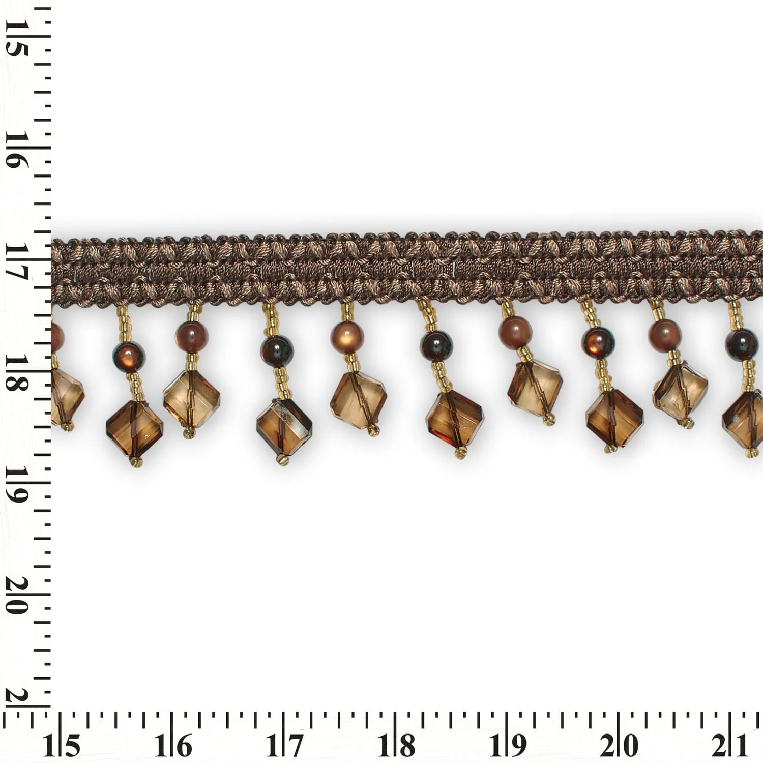 Square Beaded Rhinestone Tassel Fringe Trim - Image 22