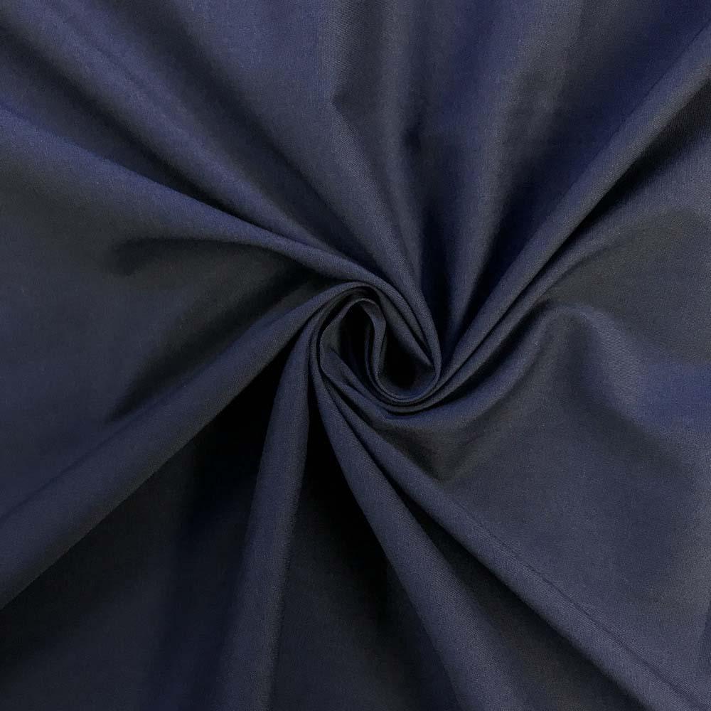 Stretch Broadcloth Rod Pocket Curtains - Navy Blue - Image 3