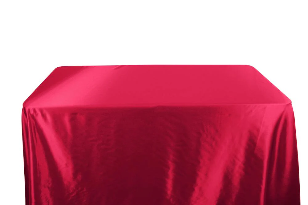 Stretch Charmeuse Satin Banquet Rectangular Table Covers - 6 Feet - Image 16