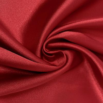 Stretch Charmeuse Satin Rod Pocket Curtains - Dark Red - Image 3