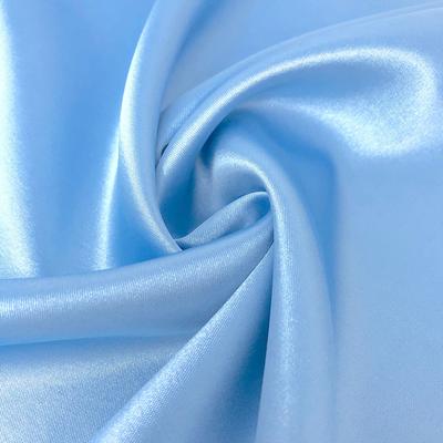 Stretch Charmeuse Satin Rod Pocket Curtains - Light Blue - Image 3