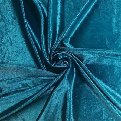 Stretch Velvet Rod Pocket Curtains - Teal - Image 3
