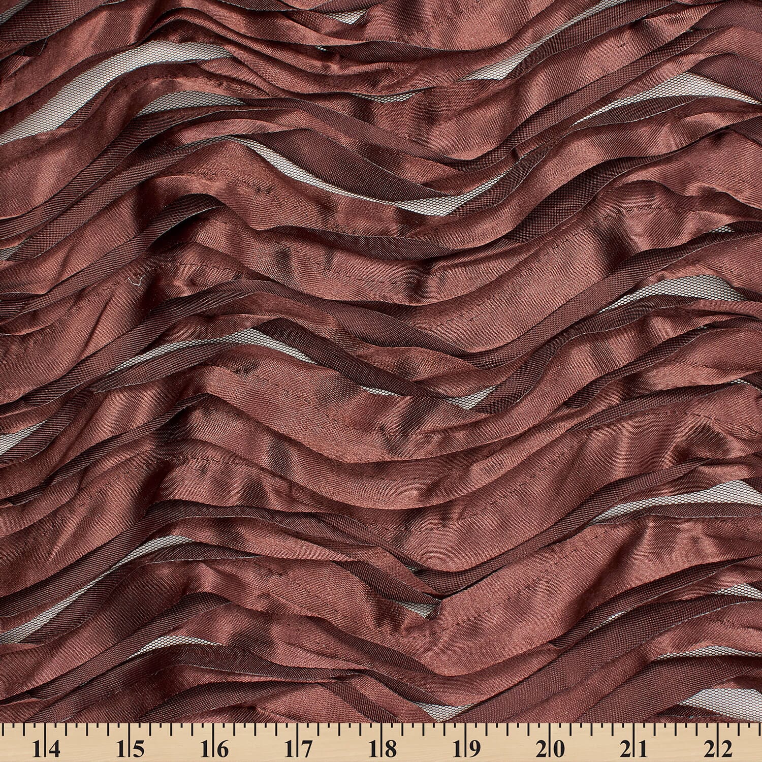 Striped Ruffle Satin On Mesh - Image 3