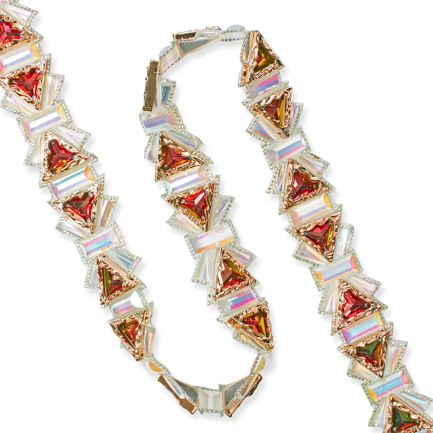 Triangular Resin Rhinestone Iron On Trim - Image 3
