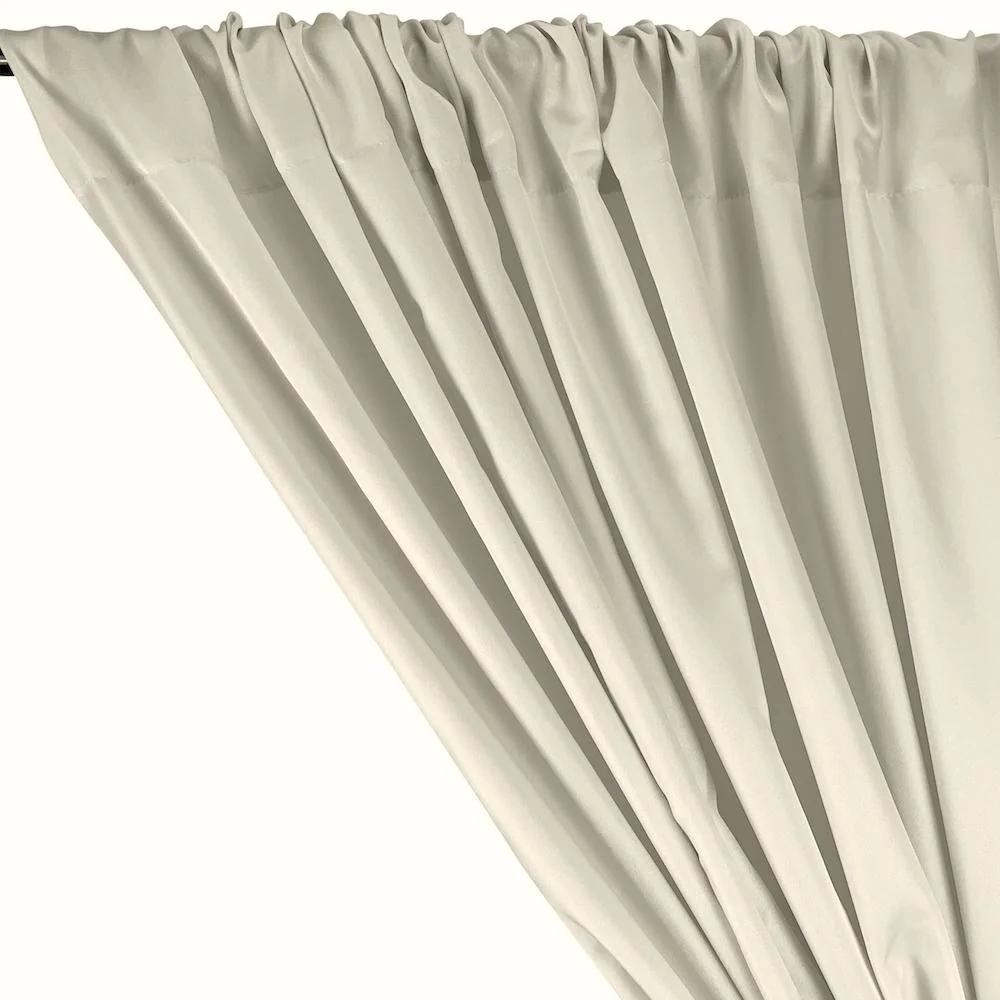 Polyester Twill Rod Pocket Curtains - Off White - Image 2