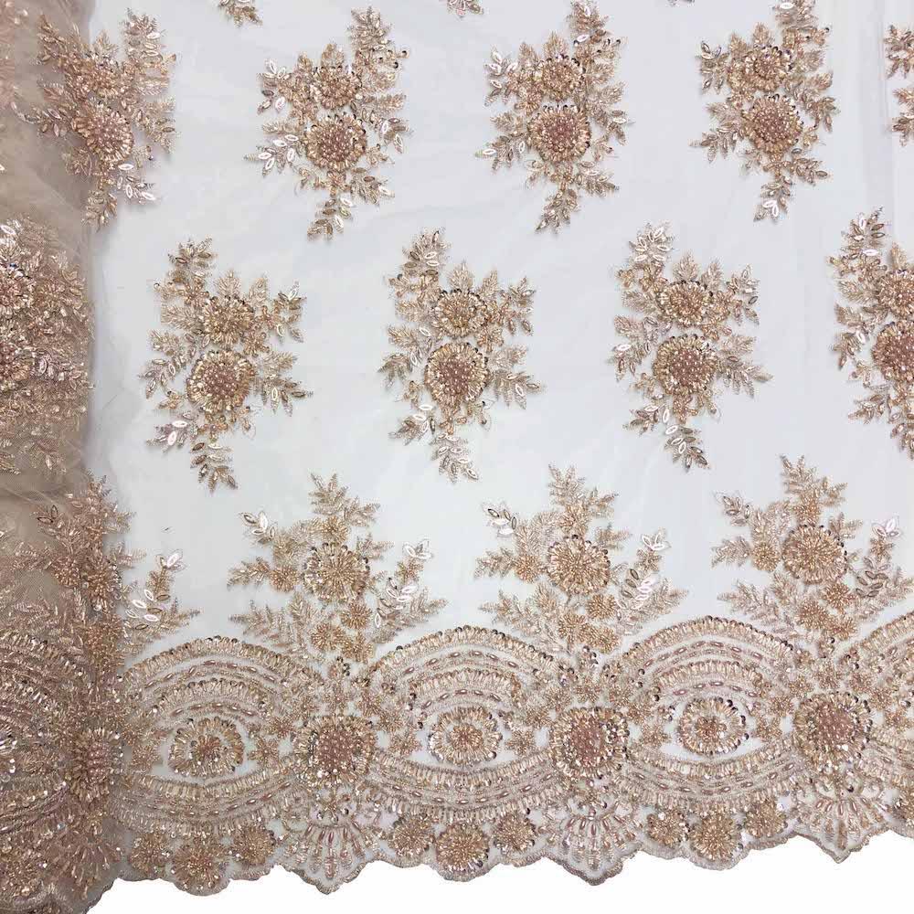 Viburnum Bridal Lace Beaded Fabric - Image 14